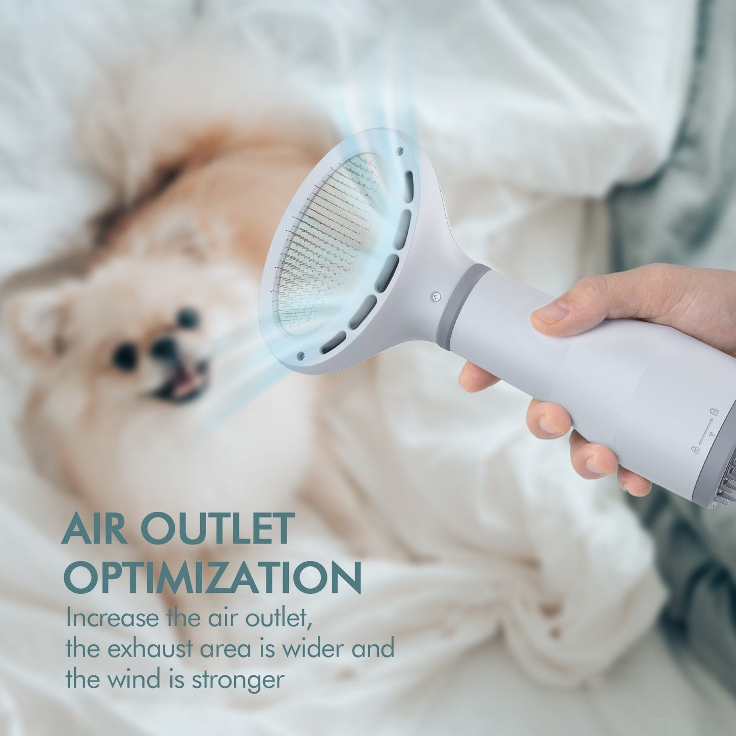 Pet Dog Hair Dryer Grooming Dryer Slicker Brush-0